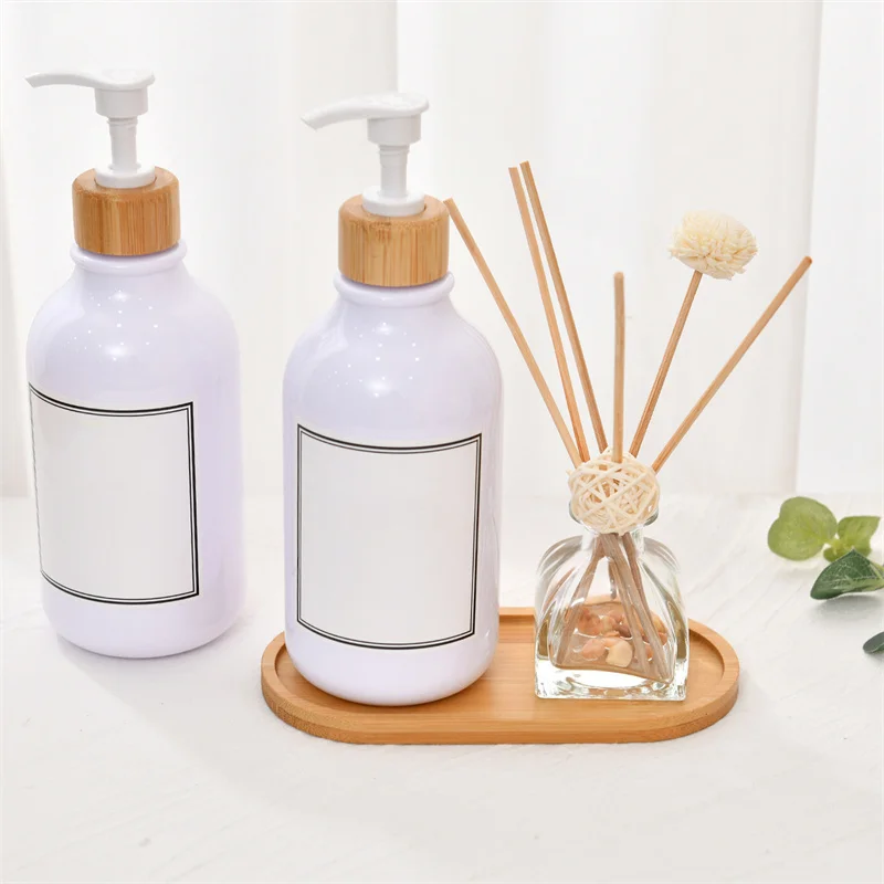 

Wooden Soap Dispenser Tray Vanity Countertop Bottles Organizer Holder Round Square Candles Jewelry Storage Tray for Bathroom