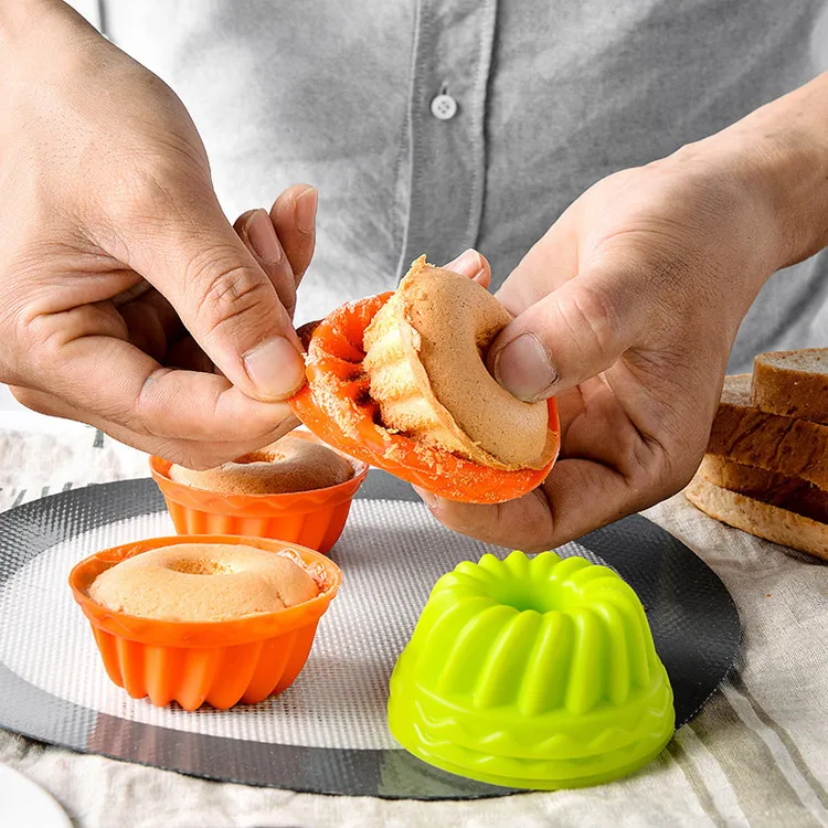 

Chocolate Round Jelly Tools Cake Silicone Pumpkin Bakeware Mold Pudding Halloween 12pcs Mousse Bread Decor Kitchen Maker