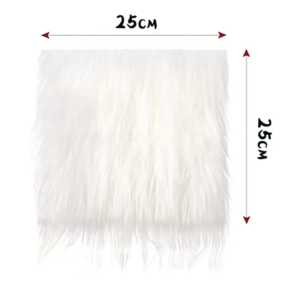 

8 Sheets Faux Square Fabric Shaggy Patches Furry for Cosplay Costume DIY
