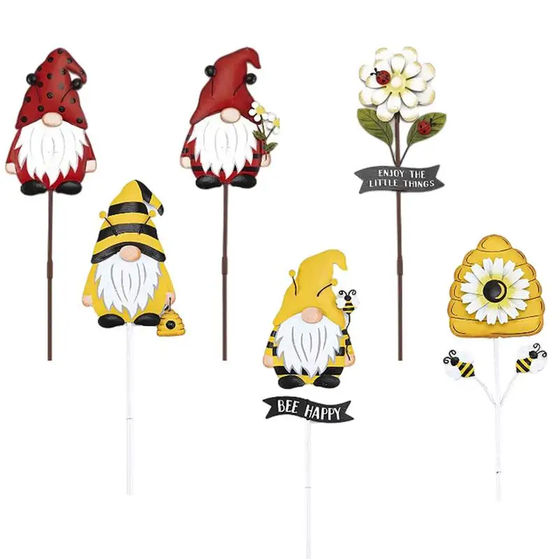 

Garden Gnomes Outdoor Yard Funny Garden Gnomes Metal Yard Art Ornaments Waterproof Decorative Funny Outdoor Decorations 3pcs Art