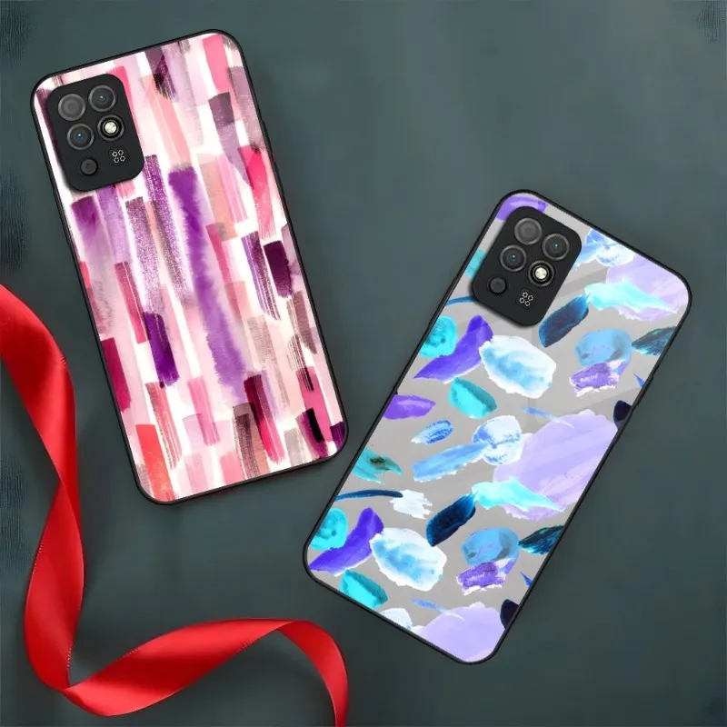 

Радужный чехол для телефона Huawei P10 P30 P9 P40 P50 P20 Y7 Y6 P Smart Honor 50 70 60, закаленное стекло