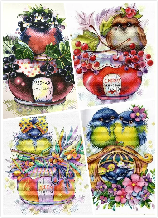 

Jam bird series counted 16CT 14CT 18CT DIY Cross Stitch Sets Chinese Cross-stitch Kits Embroidery Needlework