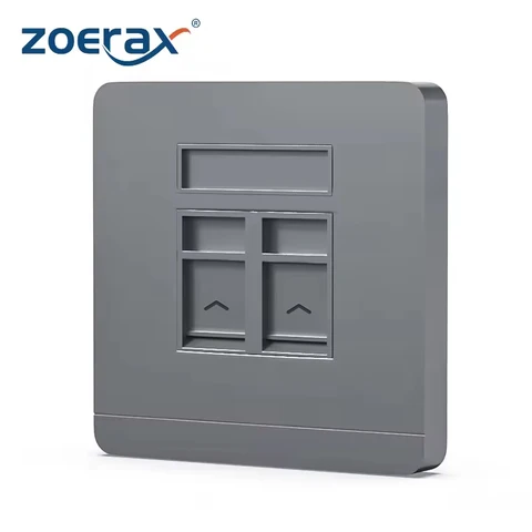 Настенная пластина ZoeRax 86 Tpye с одним разъемом, настенные пластины для RJ45 Keystone Jack и модульные вставки