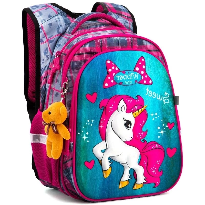 Girls Backpacks Orthopedic 3D Cartoon Children School Bag For Boys School Backpacks Primary School Students 6-9Y Kids Satchels