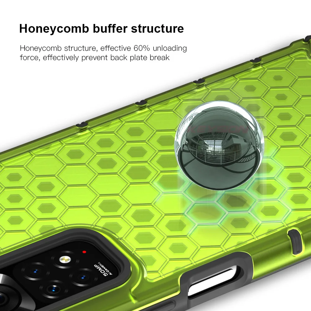 keysion shockproof case for redmi note 11 pro 5g 11s global 11t transparent honeycomb phone cover for poco x4 nfc m4 pro x4 5g free global shipping