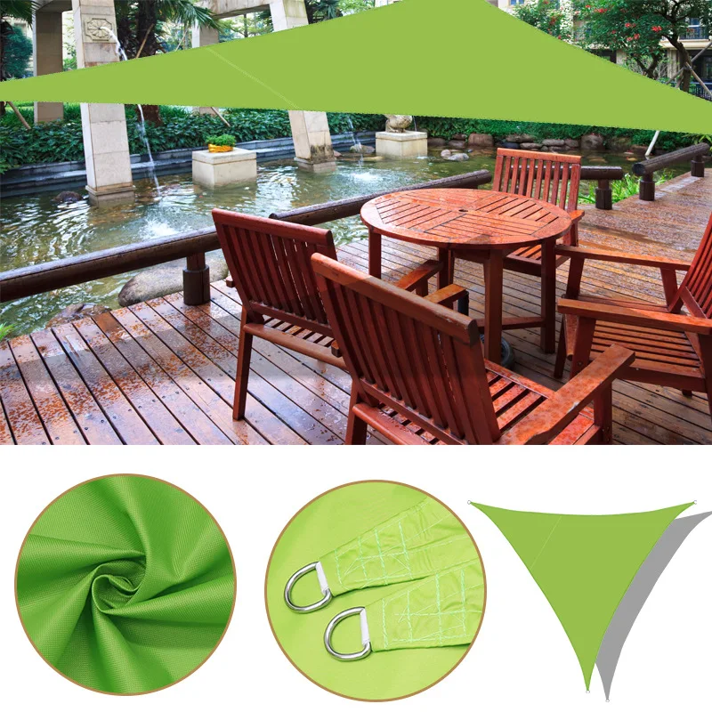 

Triangular Shade Sail Waterproof Awning Uv Protection Sun Cover For Outdoor Patio Garden Lawn Pergola Decoration Blue