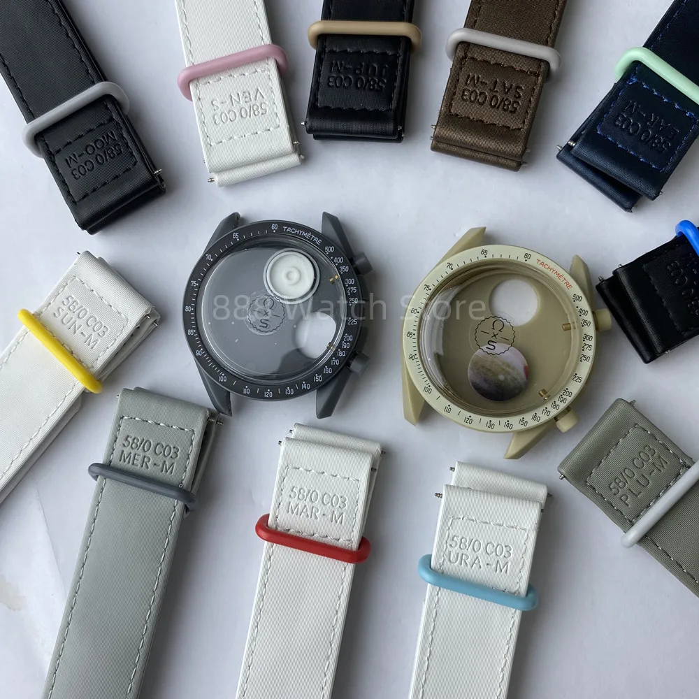 AAA Original Watch For Omega X Swatch Joint Moon Swatch Men Women Watch Waterproof Sports Case Dial Quartz Movement Watch Set