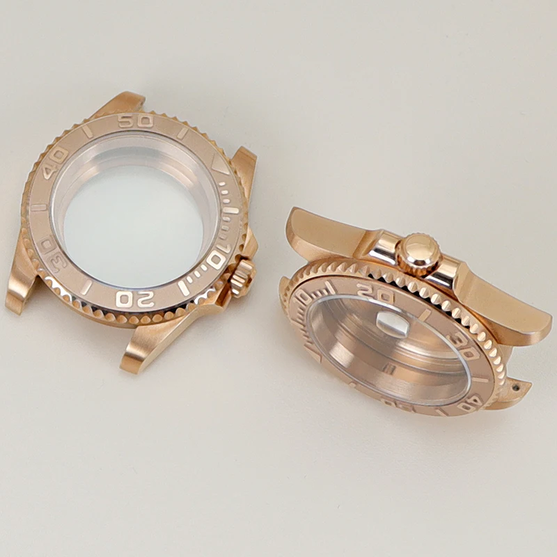 Роскошные часы из розового золота 40 мм зеркальное стекло с сапфировым стеклом
