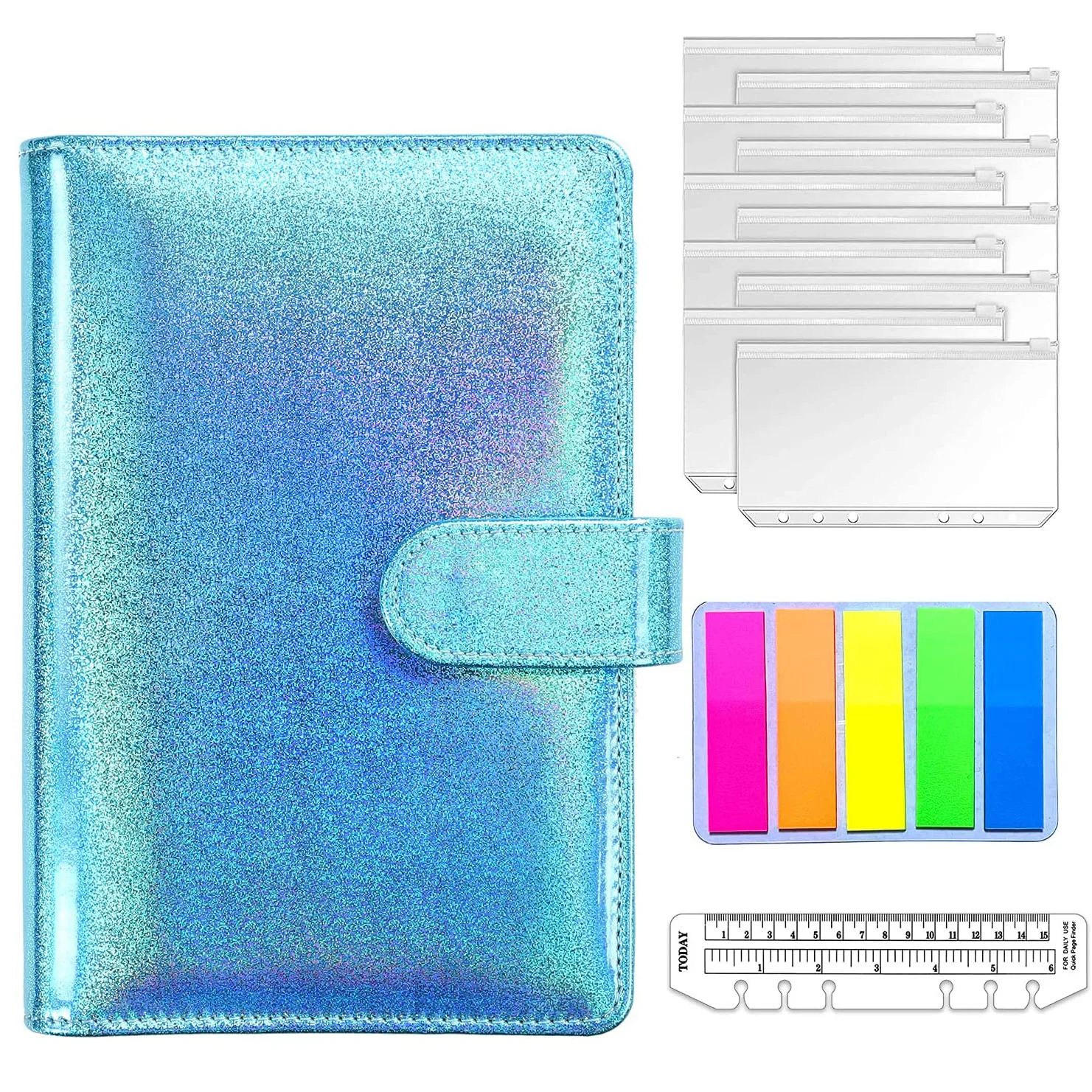 

A6 PU папка для денег, конвертов, система, планировщик, органайзер для бюджетных целей с 10 шт. папками на молнии, конверты для наличных, этикетк...