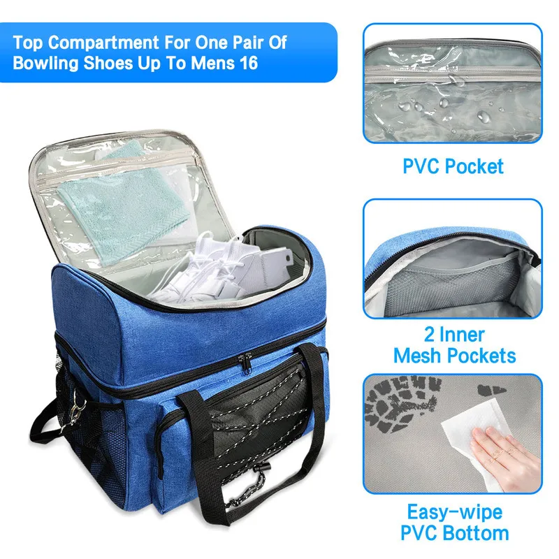 Сумка-тоут для боулинга сумка хранения 2 мячей тоут с разделителем на мягкой