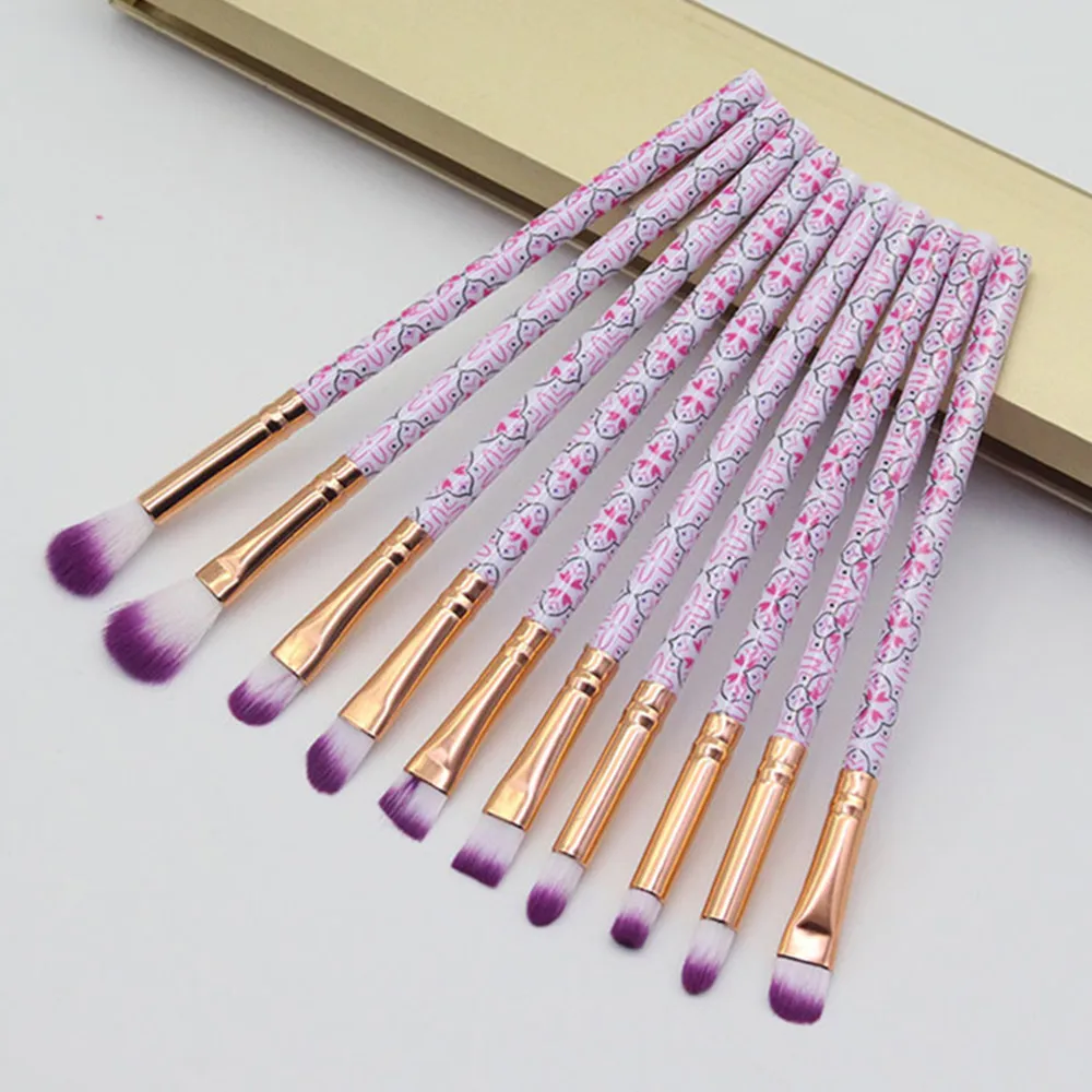 

Professional 10Pcs Marbling Makeup Brushes Tool Set Cosmetic Powder Eye Shadow Blush Blending Beauty Make Up Brush Maquiagem