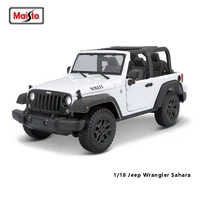 maisto 118 2014 jeep wrangler topless white brand alloy car model static die casting model collection gift toy gift