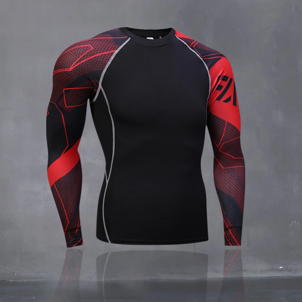 Женская облегающая кожаная рубашка с длинным рукавом и 3D принтом базовый слой