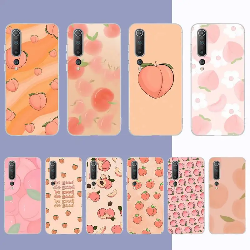 

Summer day Peache Phone Case for Samsung S21 A10 for Redmi Note 7 9 for Huawei P30Pro Honor 8X 10i cover