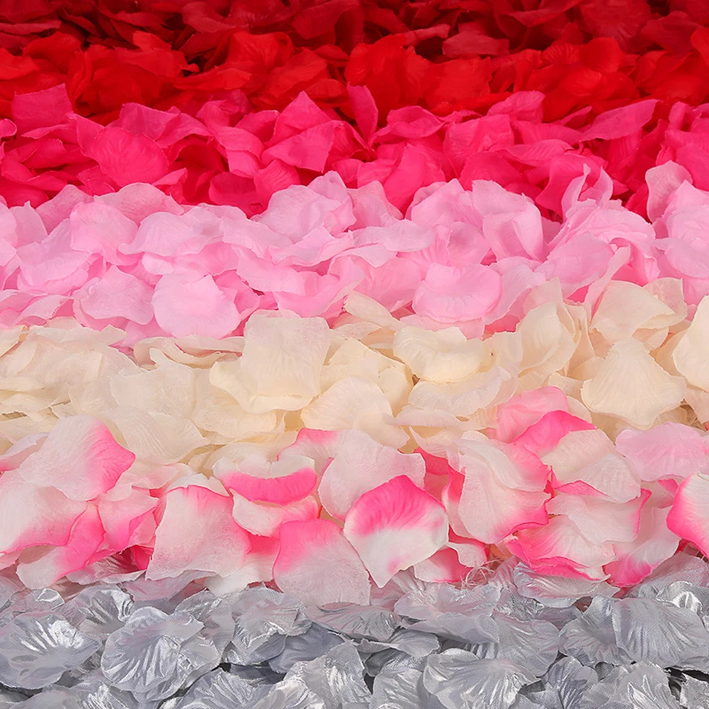 

100Pcs Silk Rose Petals Non-Woven Artificial Flower Petals Flower Arrangement Valentine Day Wedding Party Decoration