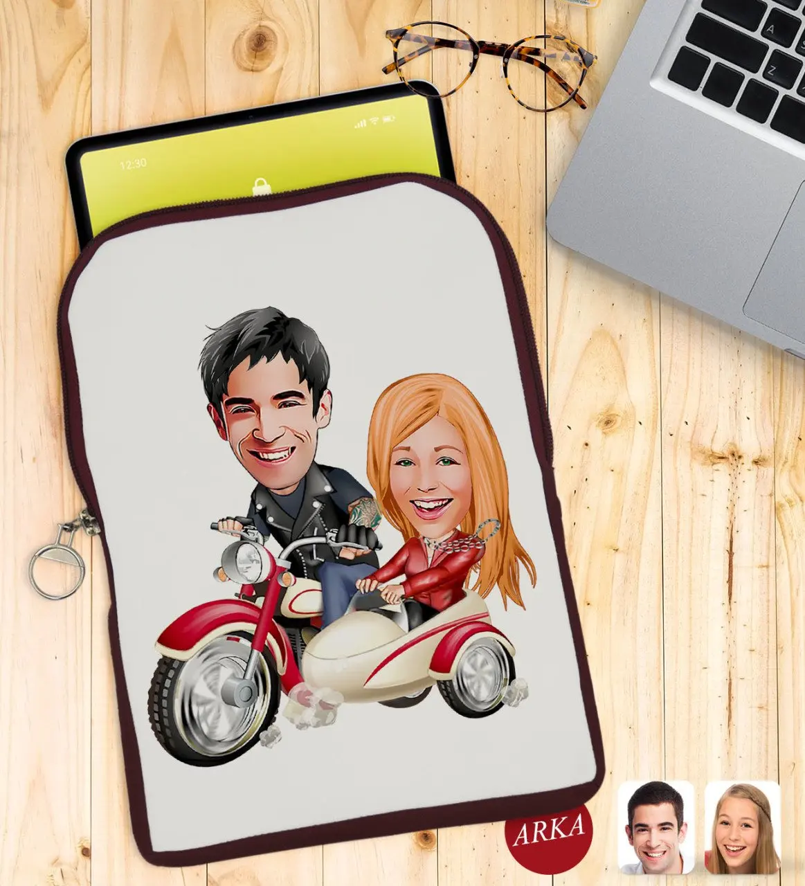 

Персонализированный портативный защитный чехол для планшета в стиле Дня Святого Валентина