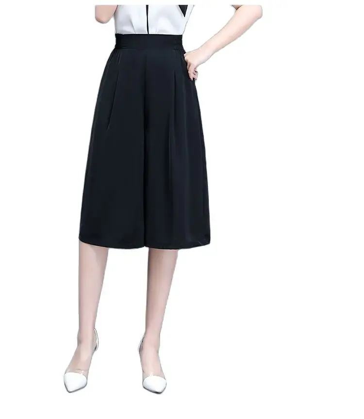 Брюки-Капри женские широкие с высокой талией модель P3 брюки для полных в мм 427 |