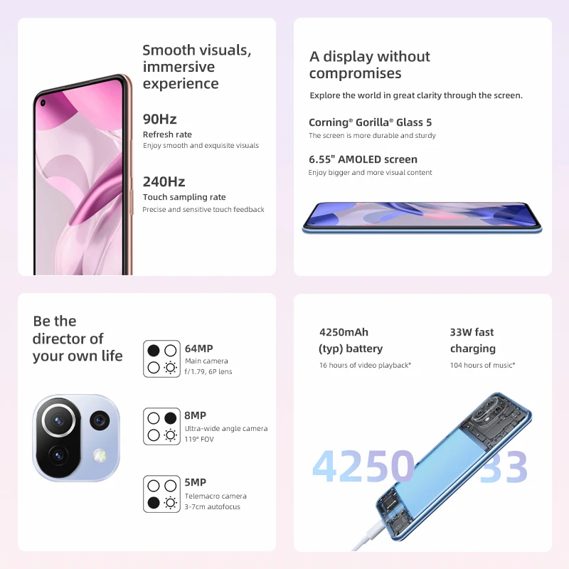 Kup Xiaomi 11 Lite 5G NE Wersja Globalna 8GB 128GB 256GB NFC Telefon Komórkowy I Oryginalny Nowy I Odblokowany I Wielojęzyczny I Sklep Google Play