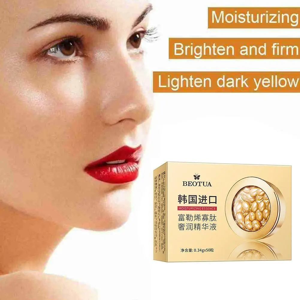 

50 Grains Fullerene Oligopeptide Essence Capsule Sheep Placenta Lifting Firming Anti-aging Repair Whitening Hydrating Face Serum