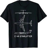 c 141 starlifter american plane airplane blueprint men t shirt short casual 100 cotton shirts