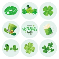 kk152 180pcs 1 5inch irish day dwarf sticker decor for celebrating st patricks day green lucky party st patricks party gift