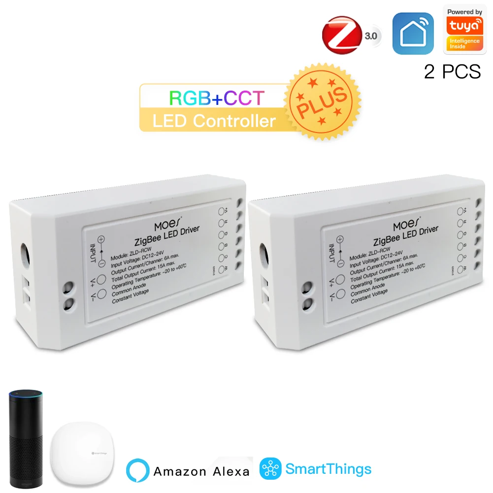 

MOES ZigBee RGB CCT Диммер для светодиодной ленты