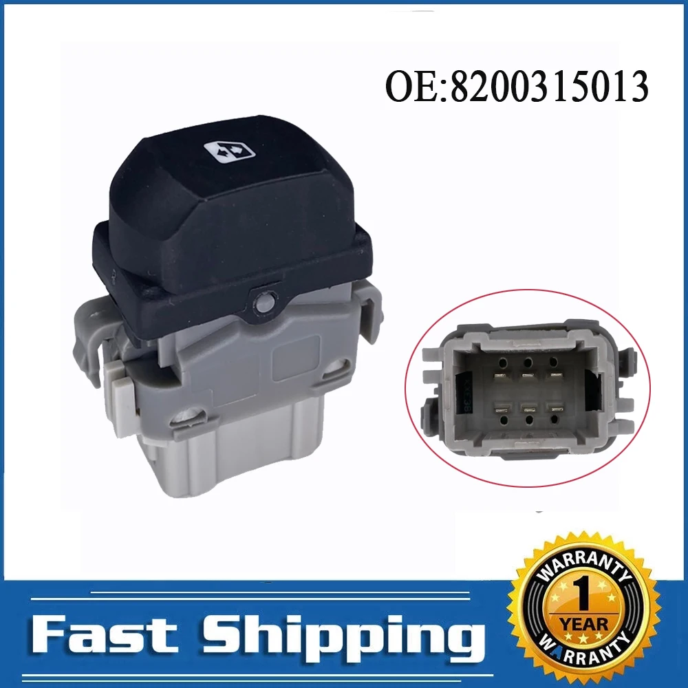 

Front Right Passenger Electric Single Window Switch Control Lifter Button for Renault Espace MK4 Laguna MK2 Megane MK2 2002-2016