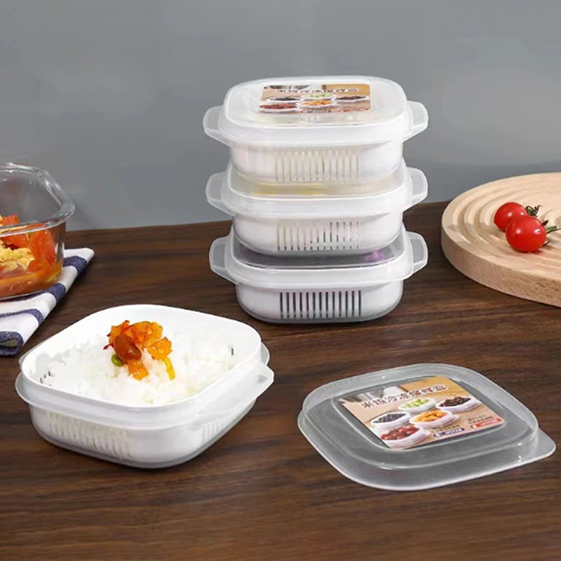 Ящик для хранения продуктов контейнер консервации риса и фруктов микроволновая