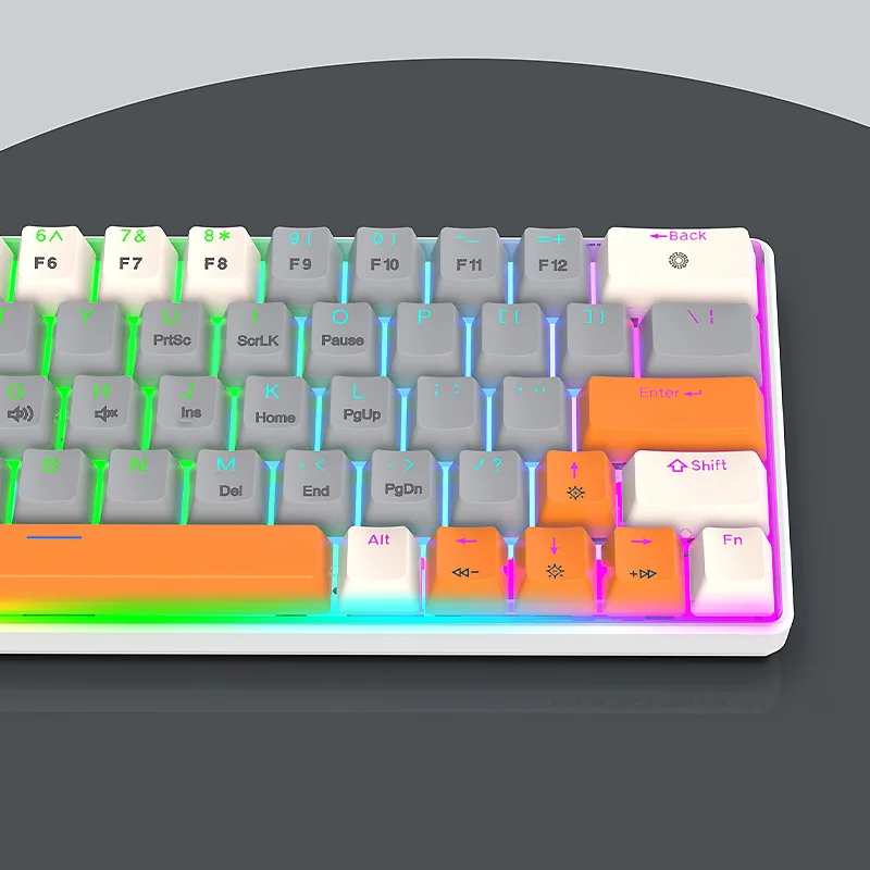 Проводная Механическая игровая клавиатура HXSJ V500 63 клавиши популярный выбор