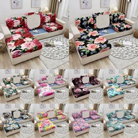 rose flowers printed sofa seat coushion cover strech spandex armchair slipcover for living room elastic furniture protector