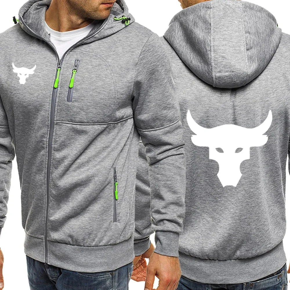 Мужская толстовка с капюшоном Dwayne Johnson принтом логотипа брама быка весна-осень 2024