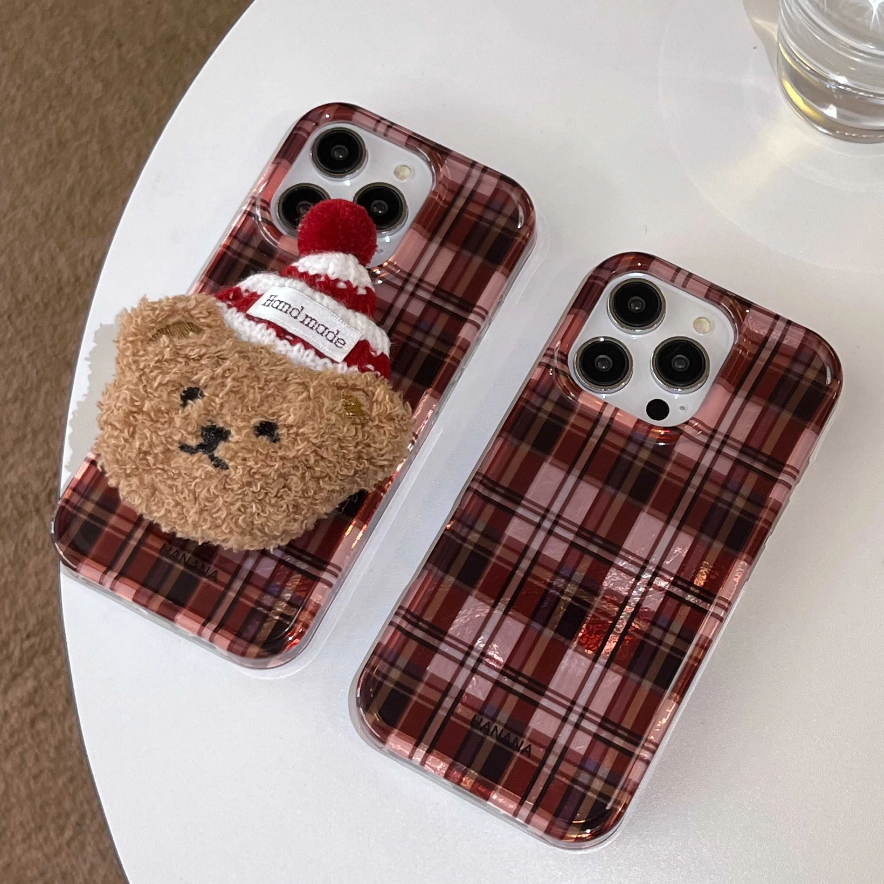 Милый плюшевый чехол-подставка для телефона с медведем iphone 16pro 15promax 16 14 13 15 pro max