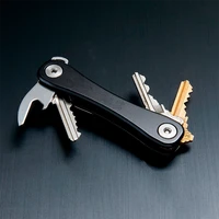 smart key chain mini keychain compact wallet metal aluminum key box compact clip storage outdoor decorative key organizer holder