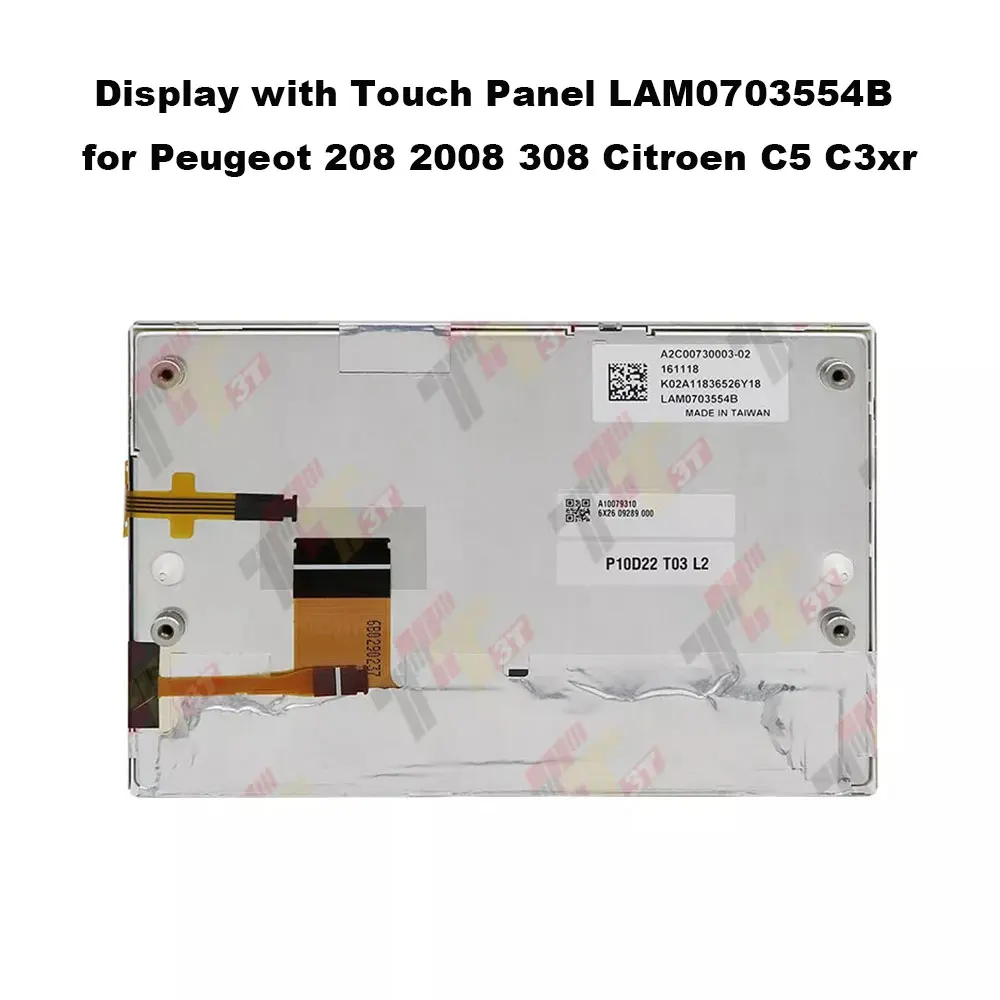 Фото ЖК-дисплей приборной панели с сенсорной панелью для Peugeot 208 2008 308 Citroen C5 C3xr LAM0703554B №2