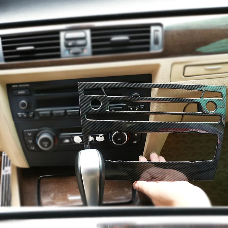 

Стайлинг автомобиля из углеродного волокна центральное управление громкость ручка кондиционера рамка Крышка отделка для Bmw 3 серии E90 2005 - ...