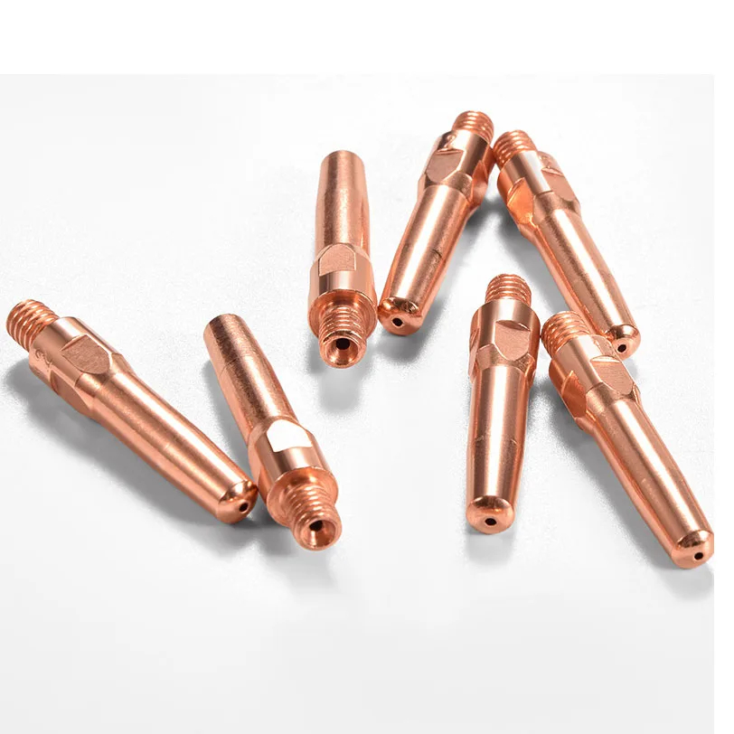 

10 Tip Gas Nozzle MB-15AK M6*25mm Welding Torch Contact Tip Gas Nozzle 0.8/1.0mm