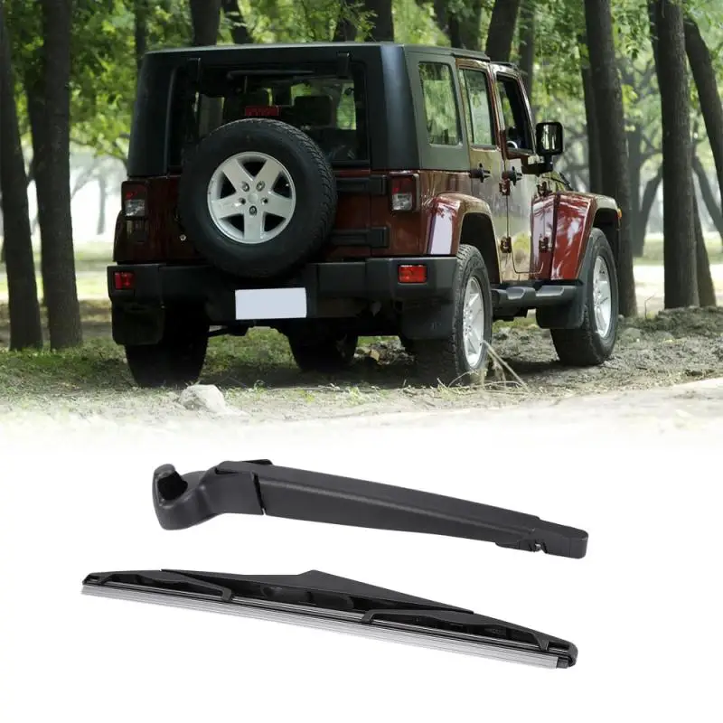 

HLEST Rear Wiper Arm with Blade Complete for JEEP Wrangler 2008-2017 Black Rear Windscreen Wiper Blade Set