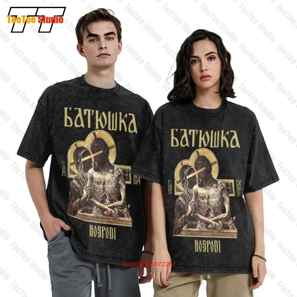 Фото Аутентичная винтажная футболка большого размера Batushka Band Hospodi, полноцветная 93JQ №1