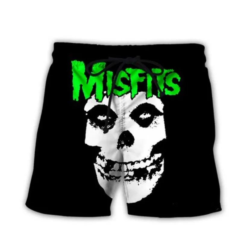 Новые повседневные шорты Misfits для мужчин и женщин с художественным 3D принтом