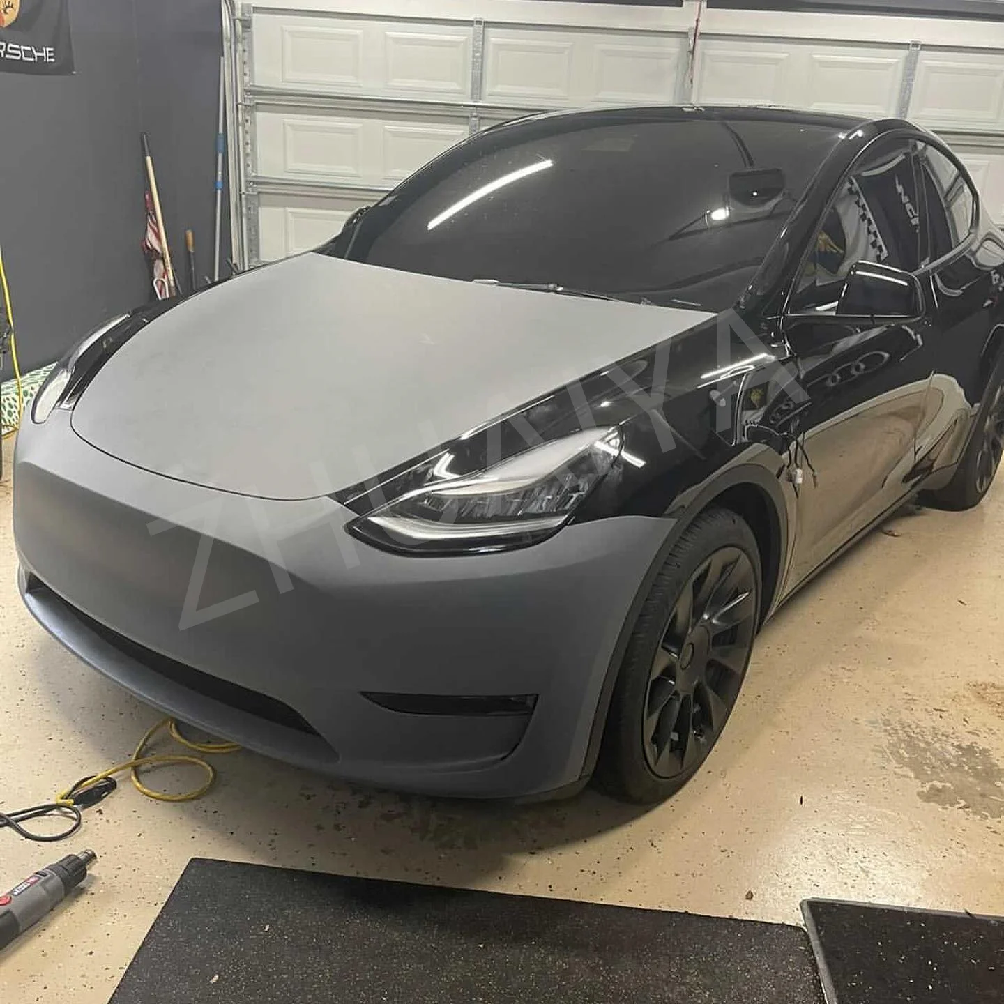 ZHUAIYA матовая Ночная серая виниловая оберточная пленка яркая 152*18 м рулон гарантия