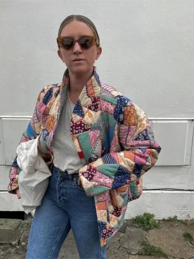 Женская Стеганая куртка с длинным рукавом