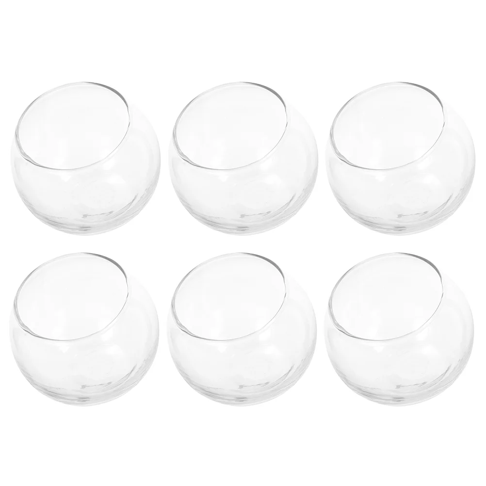 

6 Pcs Making Jar Small Glass Holder Candles Decorations Clear Aromatherapy Cup