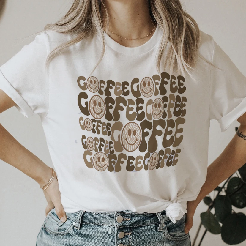 

White Simple T-shirt 90s Girl T-shirt 2022 New Hot Summer Short-sleeved T-shirt Women's Fashion T-shirt Cartoon Letter Printing