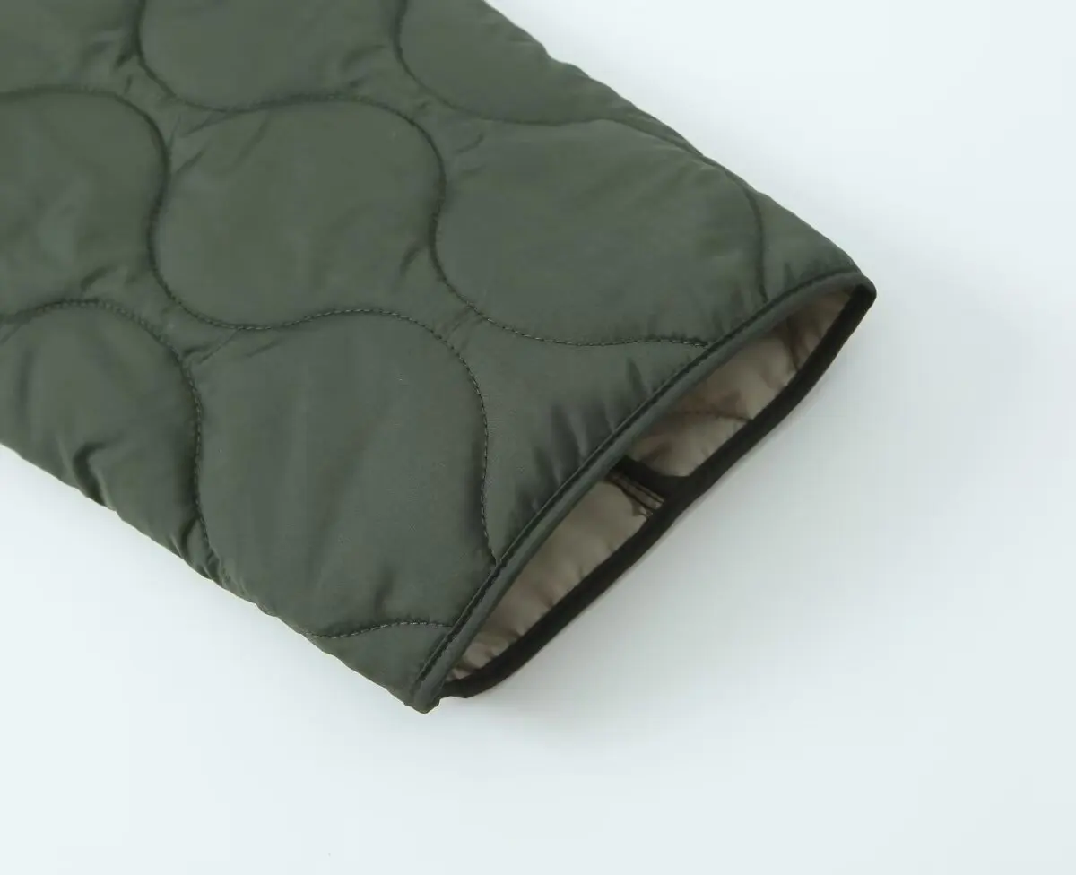 PB &amp ZA женская осенняя новая мода 2024 свободная стеганая куртка винтажное пальто с