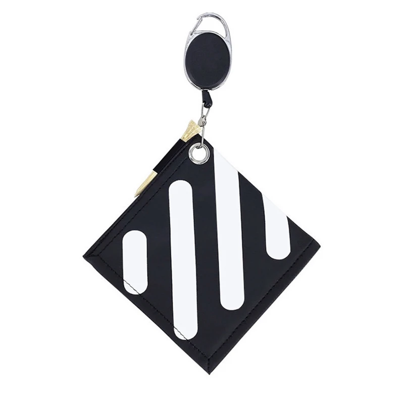

Golf Ball Cleaning Bag With Hanging Buckle Portable Double-Sided Golf Club Wiping Towel For Golfer Practice