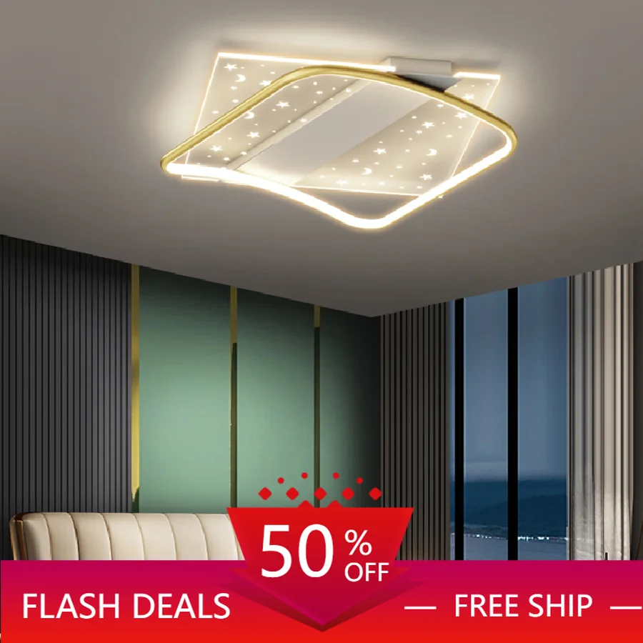 

Новинка, осветительный прибор для гостиной, спальни, столовой, кабинета, офиса, с дистанционным управлением, креативный потолочный светильн...