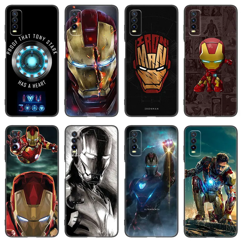 Marvel Железный человек силиконовая лампа для V27 V30 Pro V29e Y27 Y55 Y78 чехол телефона Y02S Y15S