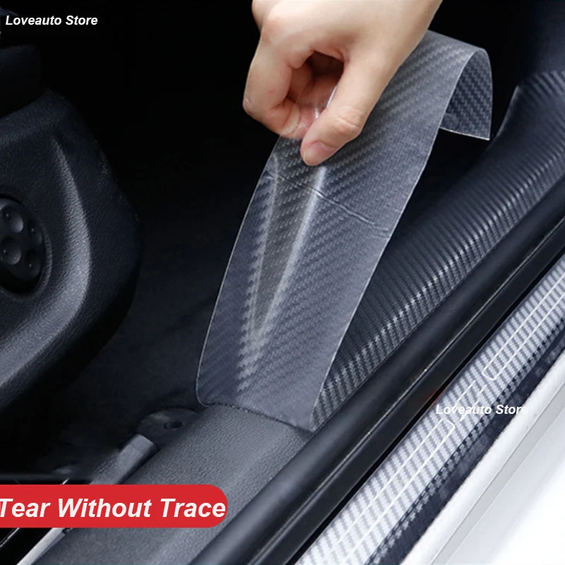 

Car Door Edge Scratch Protector Strip Sealing Guard Trim Carbon Fiber Sticker Decoration For Jeep Renegade 2021 2020 2014-2019