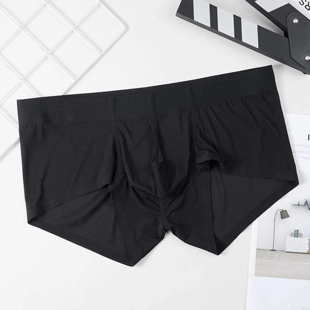 Трусы-брифы мужские прозрачные из вискозы пикантное удобное дышащее нижнее