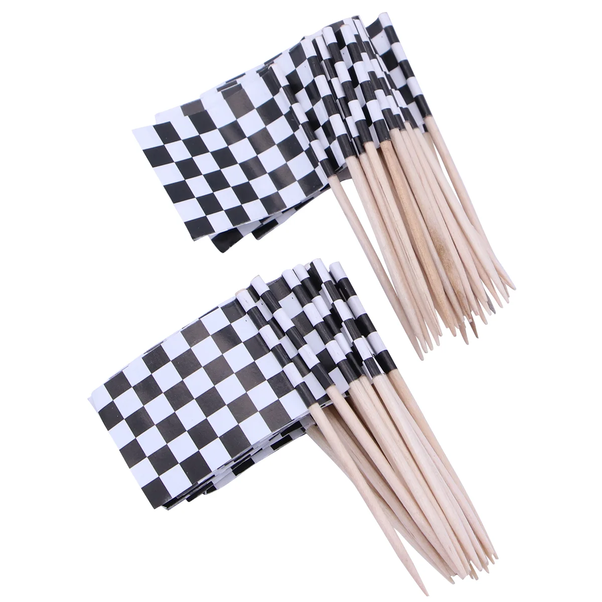 

Flag Flags Toothpicks Checkered Picks Toppers Race Toothpick Cupcake Racing Party Car Appetizer Supplies Fruit Cocktail Wood